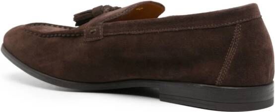 Doucal's tassel-detail suede loafers Brown