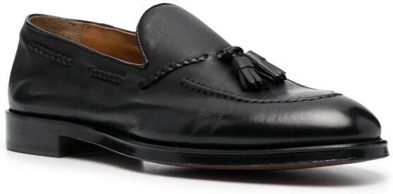 Doucal's tassel-trim leather loafers Black