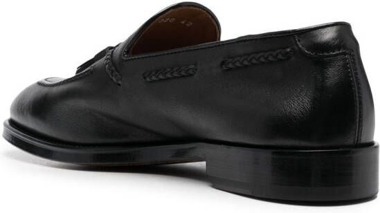 Doucal's tassel-trim leather loafers Black