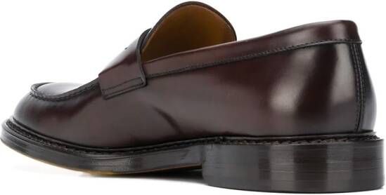 Doucal's tone-on-tone gusset penny loafers Brown