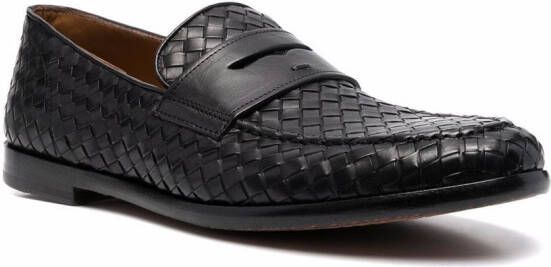 Doucal's woven-detail loafers Black