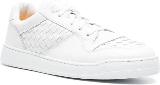 Doucal's woven leather sneakers White