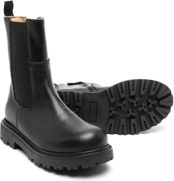 Douuod Kids Black Beatles leather boots