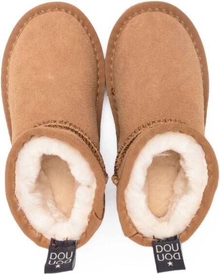 Douuod Kids fleece-lined snow boots Brown