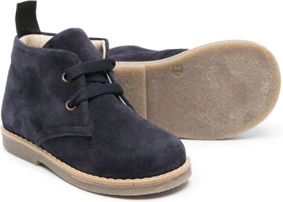 Douuod Kids lace-up suede boots Blue