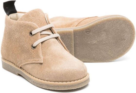 Douuod Kids lace-up suede boots Brown