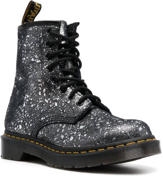 Dr. Martens 1460 metallic-finish leather boots Grey