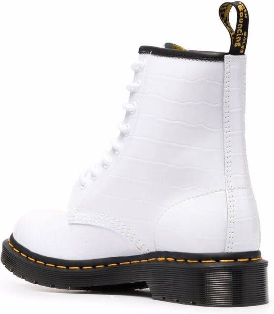 Dr. Martens 1460 white lace-up boots