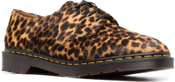 Dr. Martens leopard-print Derby shoes Brown