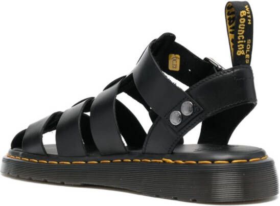 Dr. Martens caged-design leather sandals Black