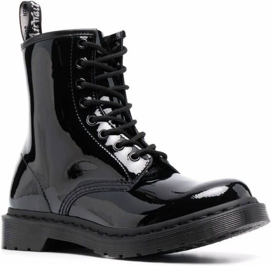 Dr. Martens high-shine ankle boots Black