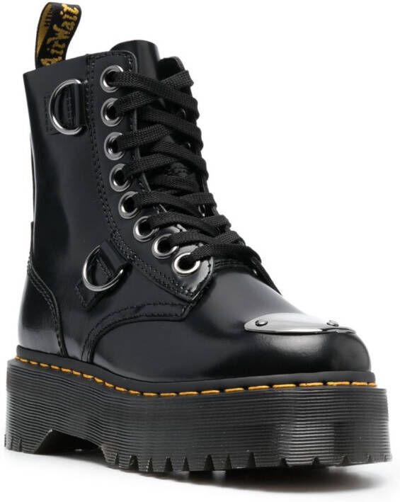 Dr. Martens Jadon Buttero leather ridged-platform boots Black