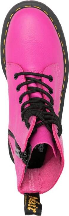 Dr. Martens Jadon leather platform ankle boots Pink