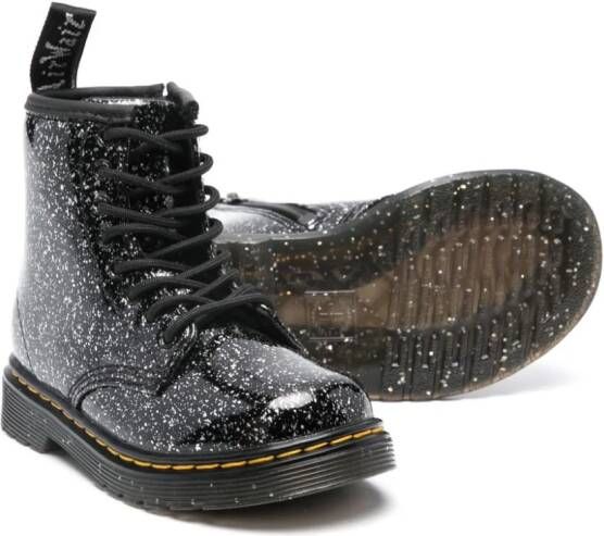 Dr. Martens Kids 1460 glitter-detail boots Black