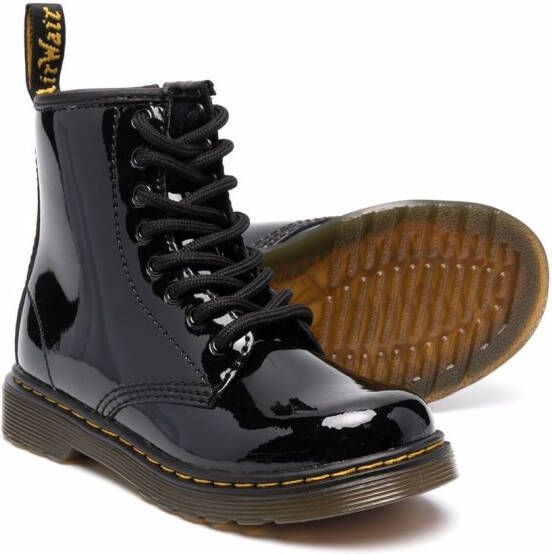 Dr. Martens Kids 1460 patent leather ankle boots Black