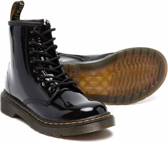 Dr. Martens Kids 1460 patent leather boots Black