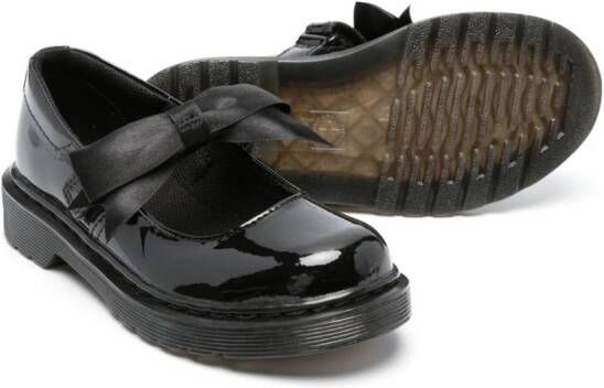 Dr. Martens Kids Maccy patent-leather ballerina shoes Black