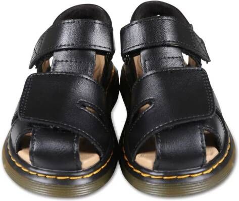 Dr. Martens Kids Moby II leather touch-strap sandals Black