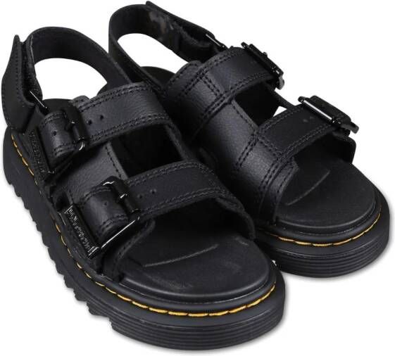 Dr. Martens Kids Varrel leather sandals Black