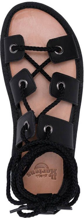 Dr. Martens lace-up gladiator sandals Black
