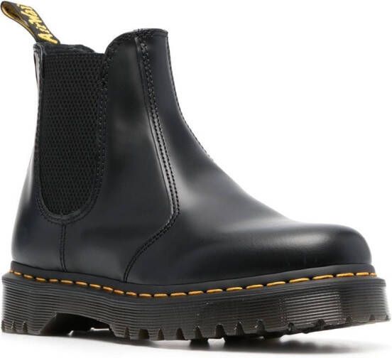 Dr. Martens leather round-toe boots Black