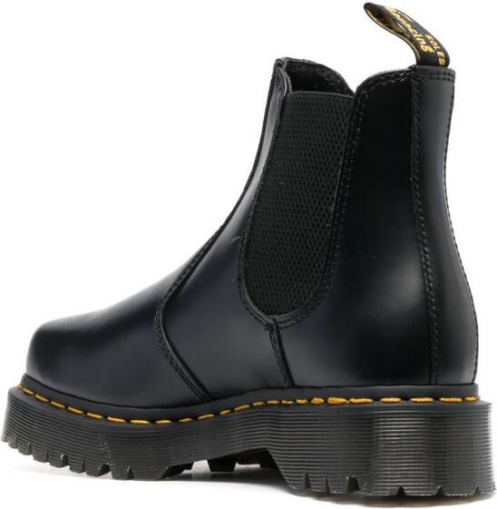Dr. Martens square-toe leather Chelsea boots Black