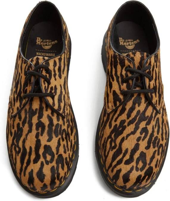 Dr. Martens x Wacko Maria 1461 leopard-print oxford shoes Brown