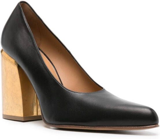 DRIES VAN NOTEN 110mm metallic-heel pumps Black