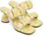 DRIES VAN NOTEN 65mm abstract-print leather mules Yellow - Thumbnail 2