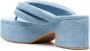 DRIES VAN NOTEN 80mm denim platform sandals Blue - Thumbnail 3
