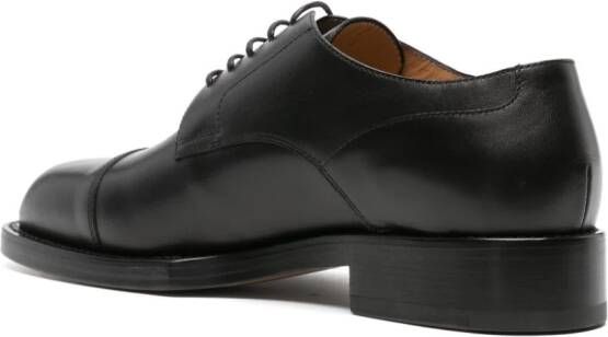 DRIES VAN NOTEN almond-toe leather derby shoes Black