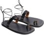 DRIES VAN NOTEN toe-ring leather flat sandals Black - Thumbnail 2