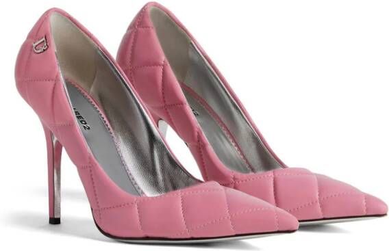 Dsquared2 100mm quilted leather pumps Pink