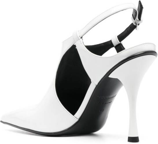 Dsquared2 115mm slingback leather pumps White
