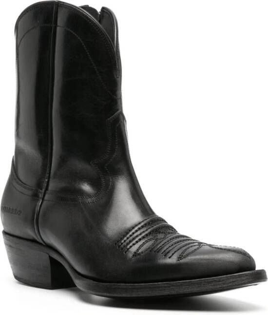 Dsquared2 50mm leather western boots Black