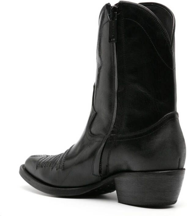 Dsquared2 50mm leather western boots Black