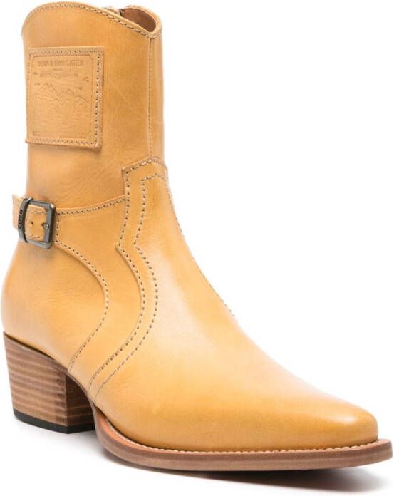 Dsquared2 60mm leather ankle boots Yellow