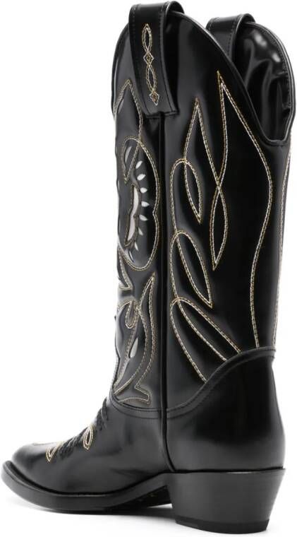 Dsquared2 70mm cut-out leather mid-calf boots Black