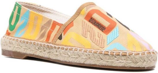 Dsquared2 all-over logo-print espadrilles Yellow