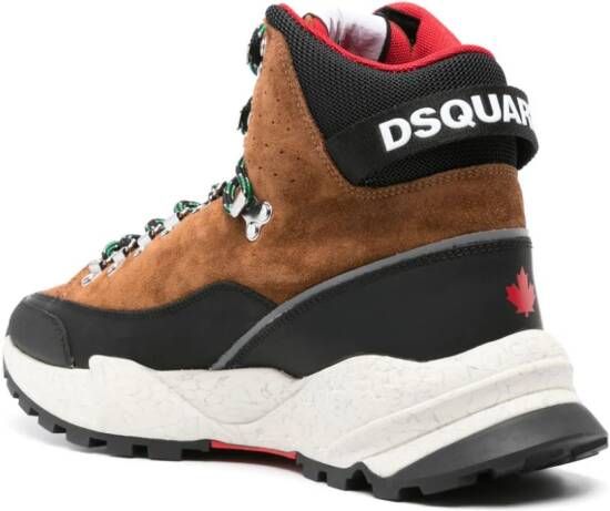 Dsquared2 Boogie logo-print suede boots Brown