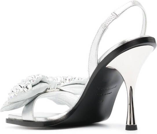 Dsquared2 bow-detail sqaure-toe sandals Silver