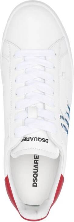 Dsquared2 Boxer contrast-stitch leather sneakers White