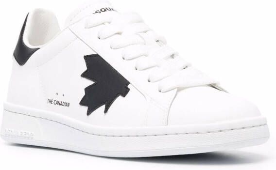 Dsquared2 Boxer leaf-patch sneakers White
