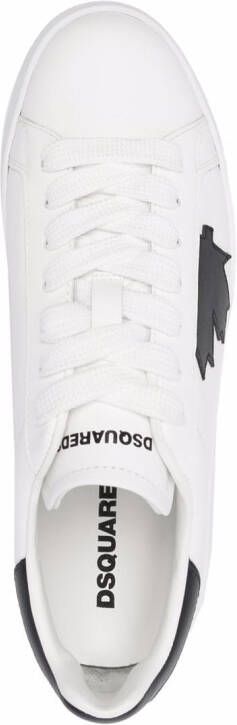 Dsquared2 Boxer leaf-patch sneakers White