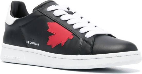 Dsquared2 Boxer leather low-top sneakers Black