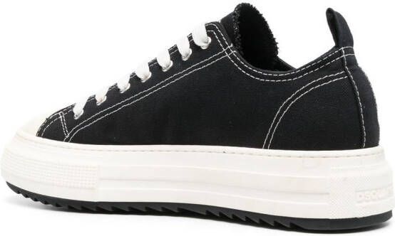 Dsquared2 flatform sole lace-up sneakers Black