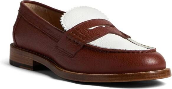 Dsquared2 colour-block leather loafers Brown