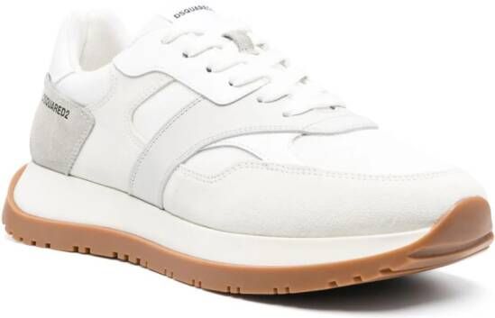Dsquared2 colour-block panelled leather sneakers White