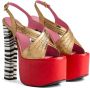 DSQUARED2 colour-block platform sandals Gold - Thumbnail 2