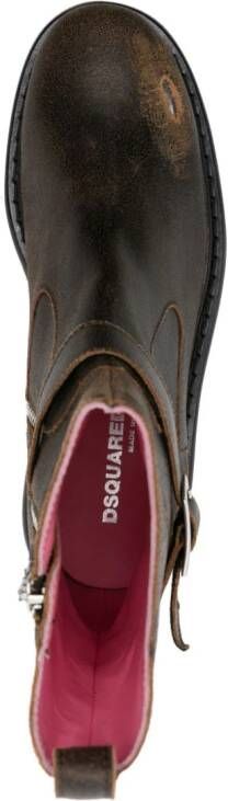 Dsquared2 distressed-effect suede ankle boots Brown